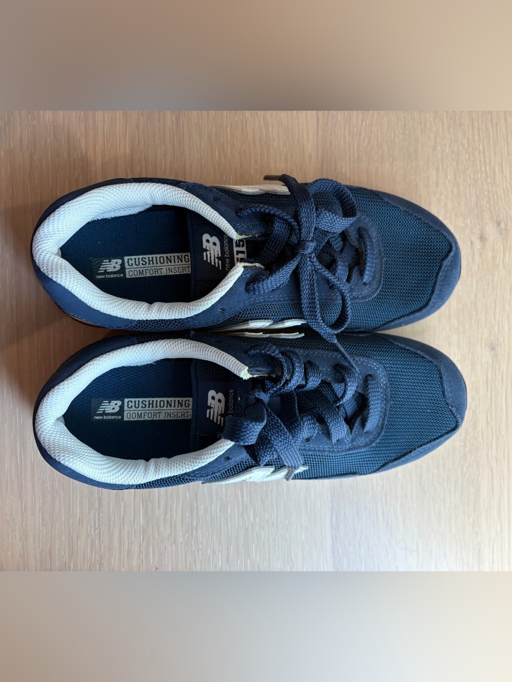 New Balance Navy and White Low-Top Sneakers